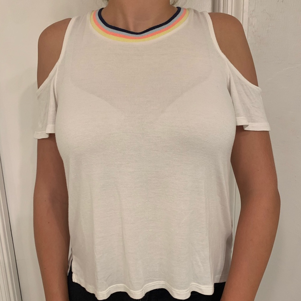 Pink Rose Off The Shoulder Tee
